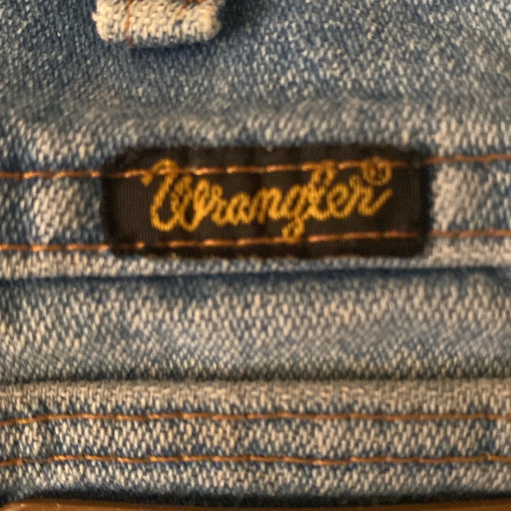Wrangler Super Distressed Vintage Blokecore Denim Jeans 31/32 - Picture 3 of 15